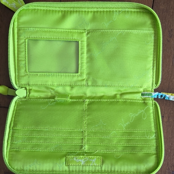 Vera Bradley Yellow and Black Floral Wristlet - Picture 3 of 7